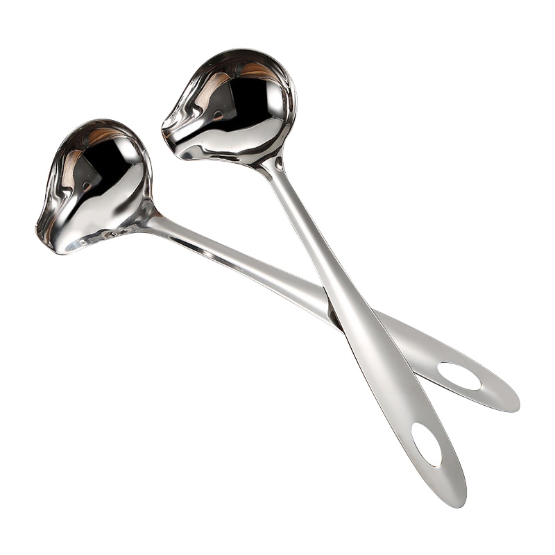 是尚 不锈钢 长柄歪嘴淋汁勺 10个装