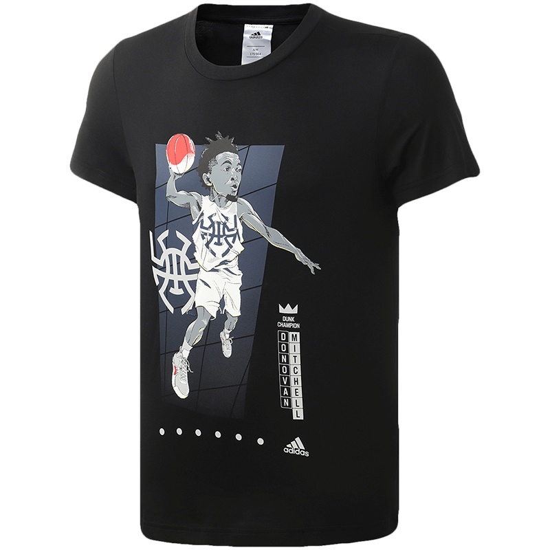 阿迪达斯男服短袖T恤米切尔漫画印花休闲运动服FM4761