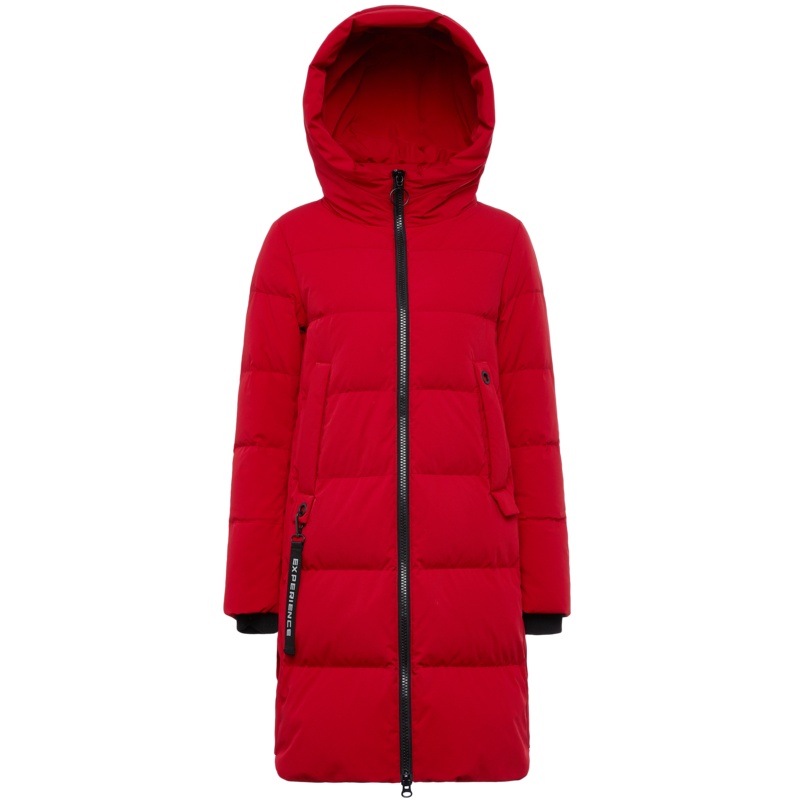 波司登中长款连帽外套时尚运动女士羽绒服冬季新款潮