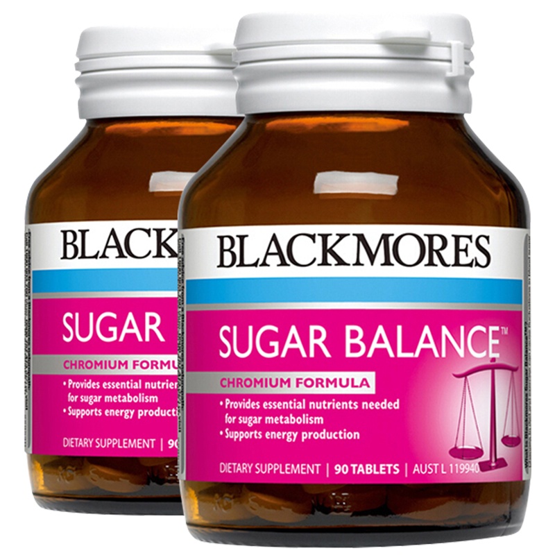 两件装|BLACKMORES 澳佳宝 控糖片 90片/瓶 澳洲进口 膳食营养补充剂 67克 片剂