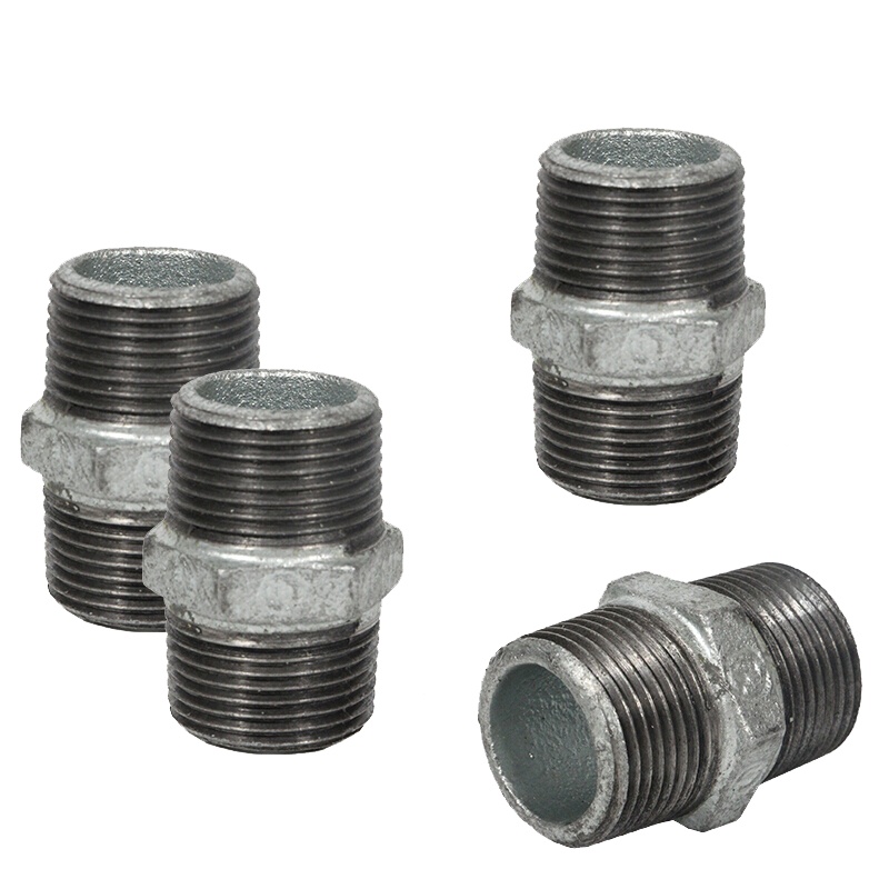 建支 国标热镀锌外丝直接/对丝/外接头 玛钢 1.2寸DN32 10个