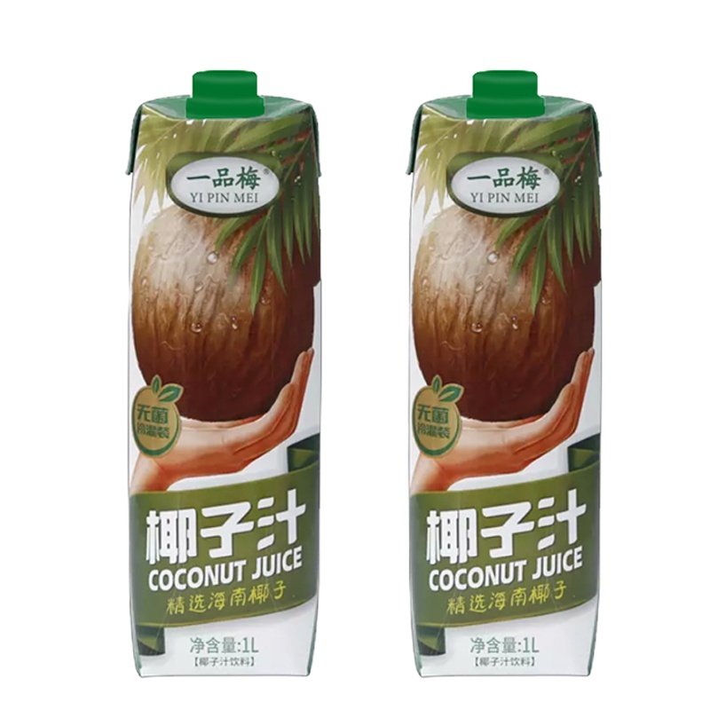 [江苏乡村振兴][财政集采][涟水]城乡志富 生榨椰子汁 果肉果汁饮料 1L*6盒 整箱装