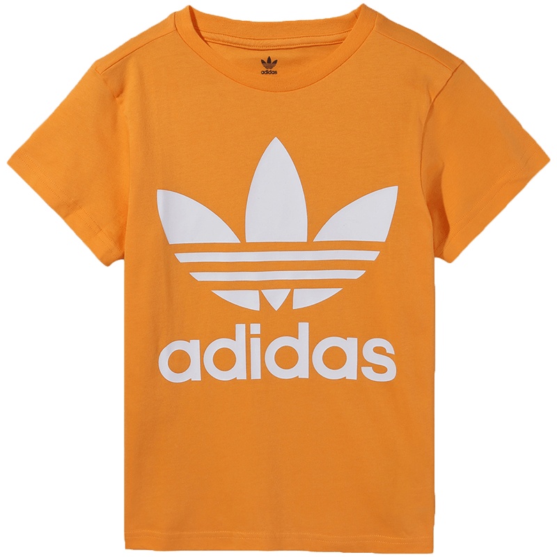adidas阿迪达斯三叶草童男小童4-10岁LOGO款圆领短袖T恤ED7741