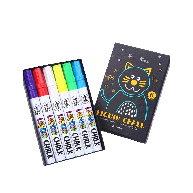 Joan Miro美乐童年 粉笔无尘彩色儿童安全无毒液体粉笔 黑板粉笔幼儿园可水洗涂鸦画笔儿童彩笔水溶性粉笔 通用款