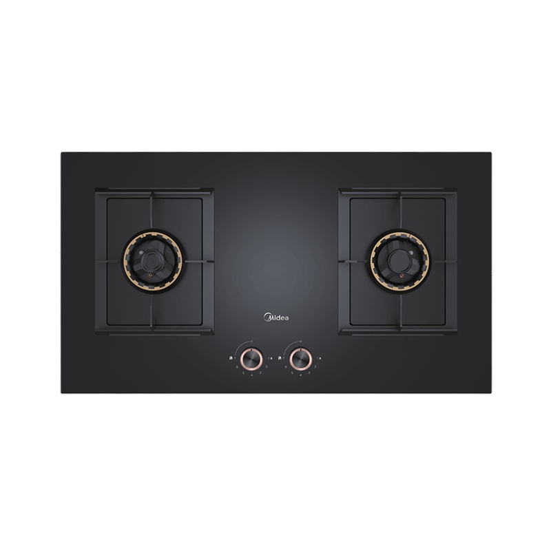 美的(Midea)Q67T 一级能效5.0KW 大火力燃气灶台式嵌入式 钢化玻璃 安全两用燃气灶 炭火灶