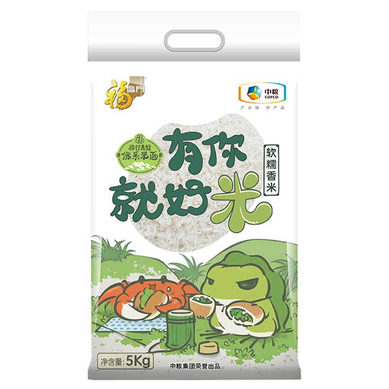 福临门 旅行青蛙软糯香米5kg 中粮出品