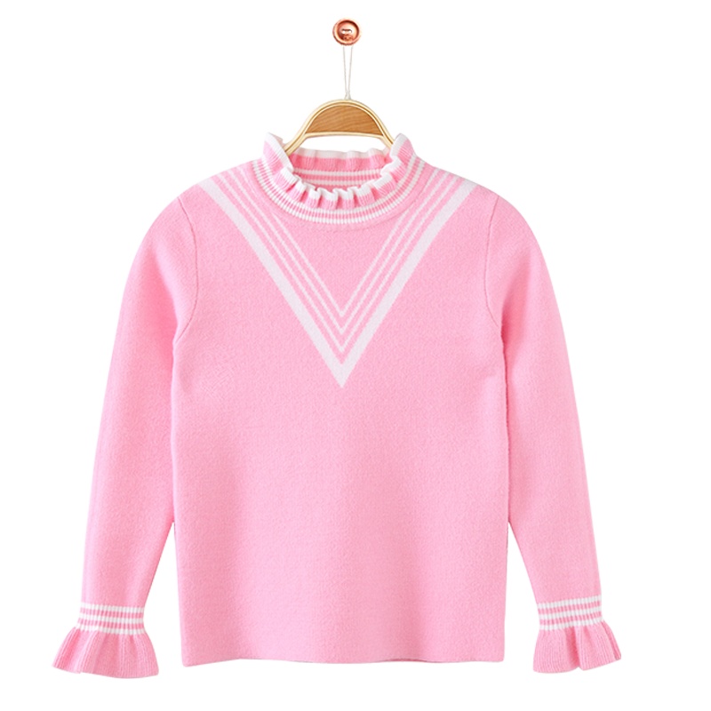 铅笔俱乐部童装女童高领毛衣套头2020春秋季新款中大儿童针织衫线衣