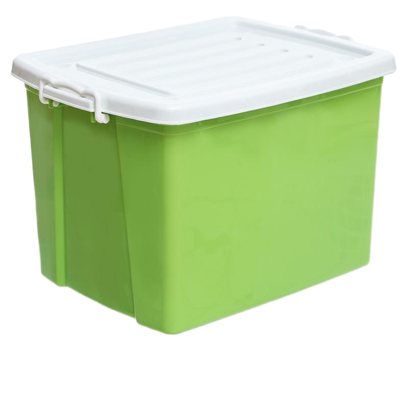 军根彩色环保收纳箱书籍衣物零食整理箱X-6045 24L 蒂梵绿