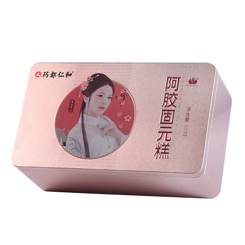 千年生工 500g/盒铁盒装仁和山东阿胶固元糕