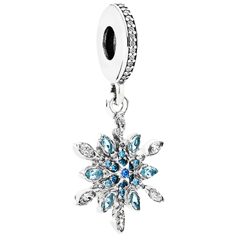 PANDORA潘多拉 925银串饰晶莹雪花 791761NBLMX