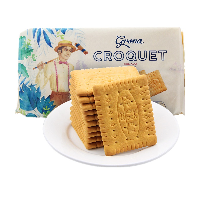 格兰娜农夫图案香草味饼干288g*1 苏宁自营零食韧性饼干乌克兰进口零食充饥休闲食品吃货网红早餐饱腹代餐小吃