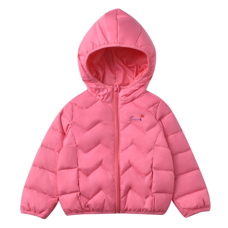 铅笔俱乐部童装2020秋冬新款女童纯色羽绒服小童连帽羽绒外套保暖