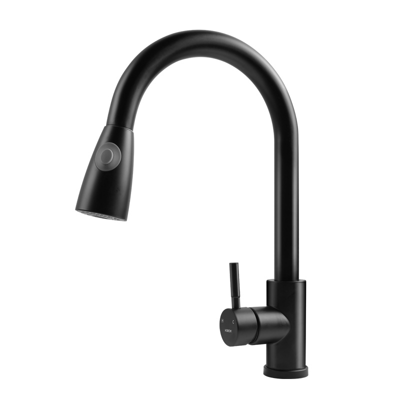 希箭黑色S1水槽抽拉龙头O2O(含物流不含安装)