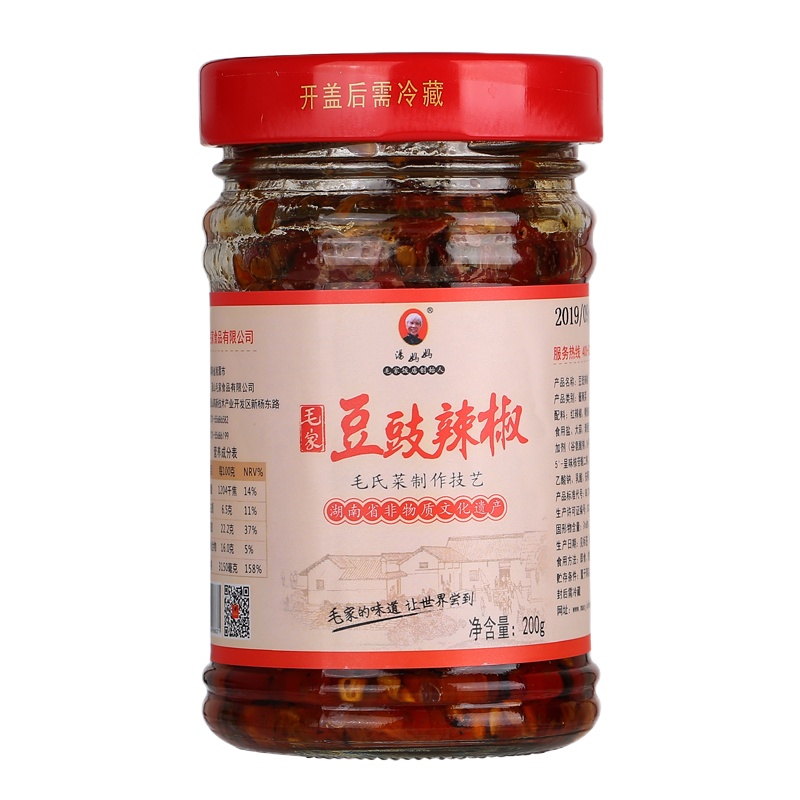毛家豆豉辣椒酱200g