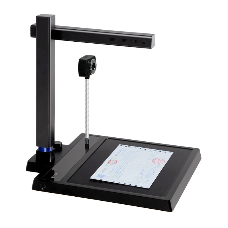 成者科技(CZUR)Shine 1000D Plus高拍仪 1000万高清双摄像头 A4彩色文档票据1秒快扫 黑色硬底座