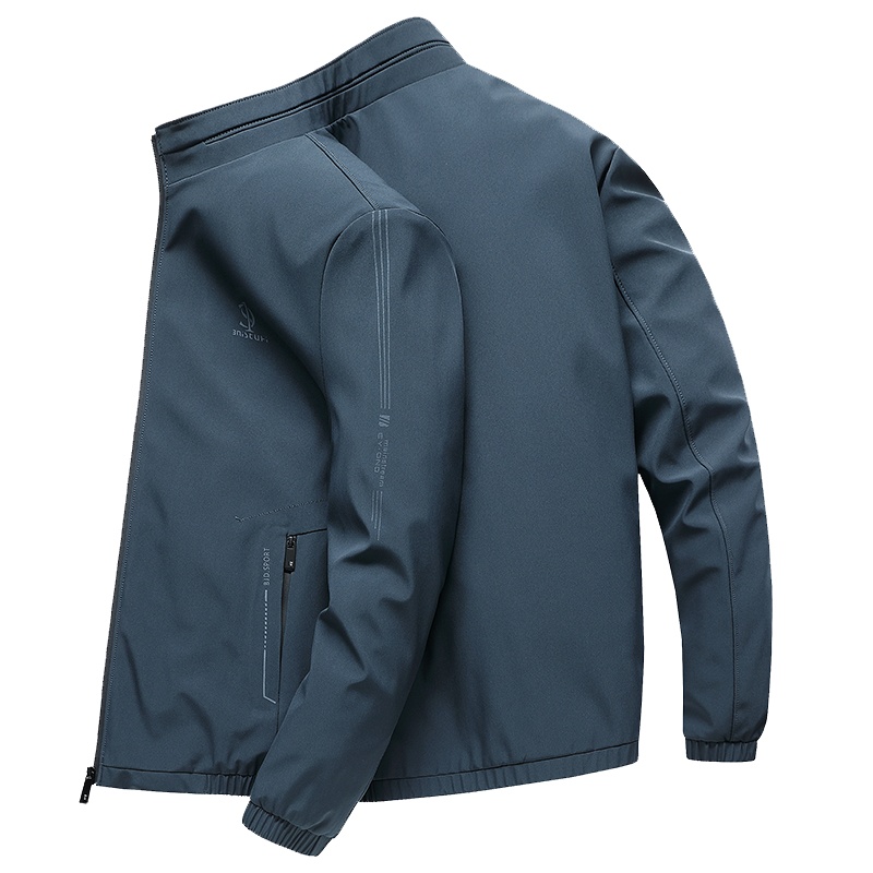 卡帝乐鳄鱼(CARTELO)夹克男春秋新款青年立领时尚夹克衫韩版休闲男装外套男潮