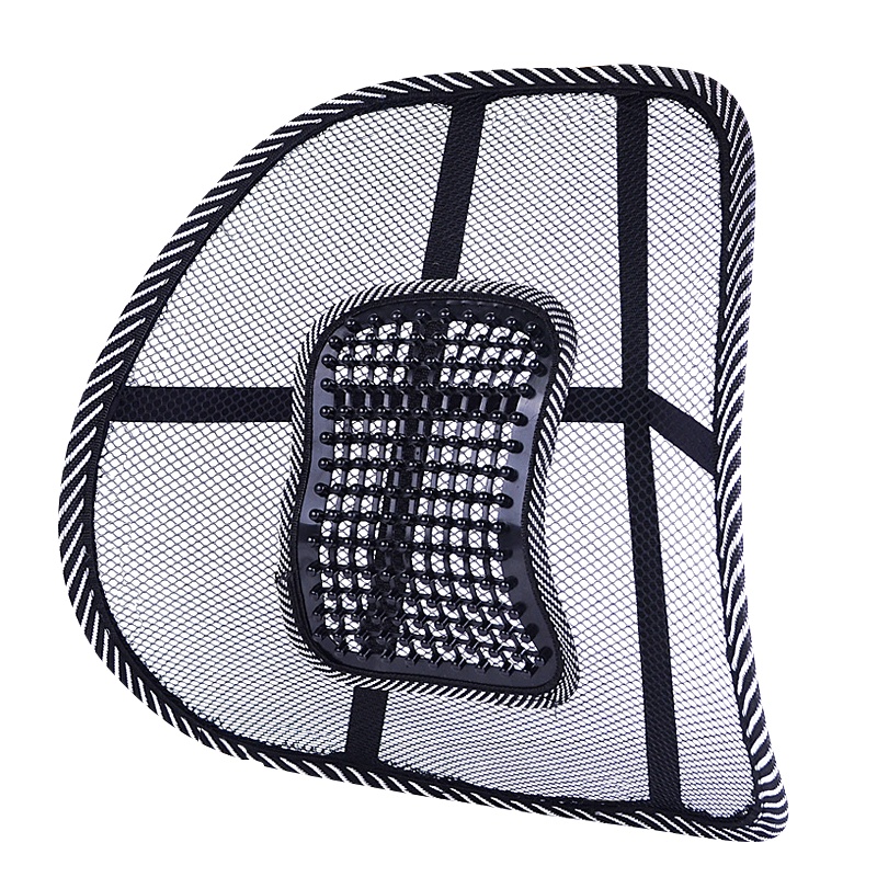 淘尔杰/TAOERJ[2个装]夏季车载腰靠汽车腰靠 加粗钢丝皮钉网纱按摩腰靠 高弹力/车家两用/简约大气