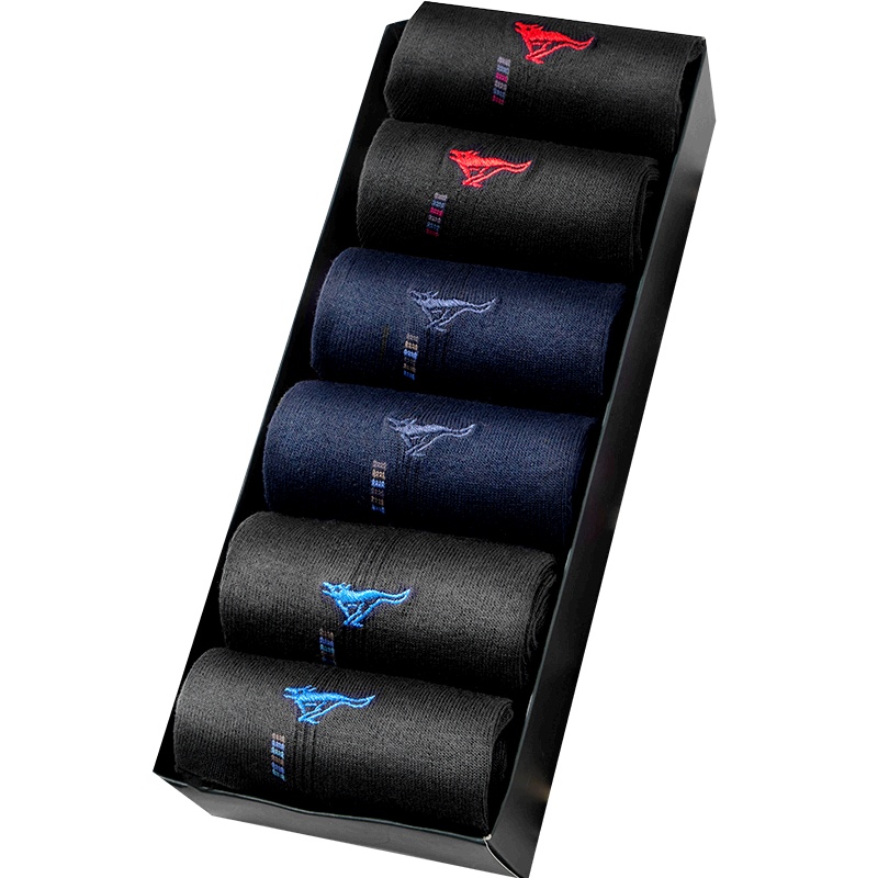 七匹狼 | [纯棉]6双装男式透气运动中筒袜男士袜子男袜纯棉