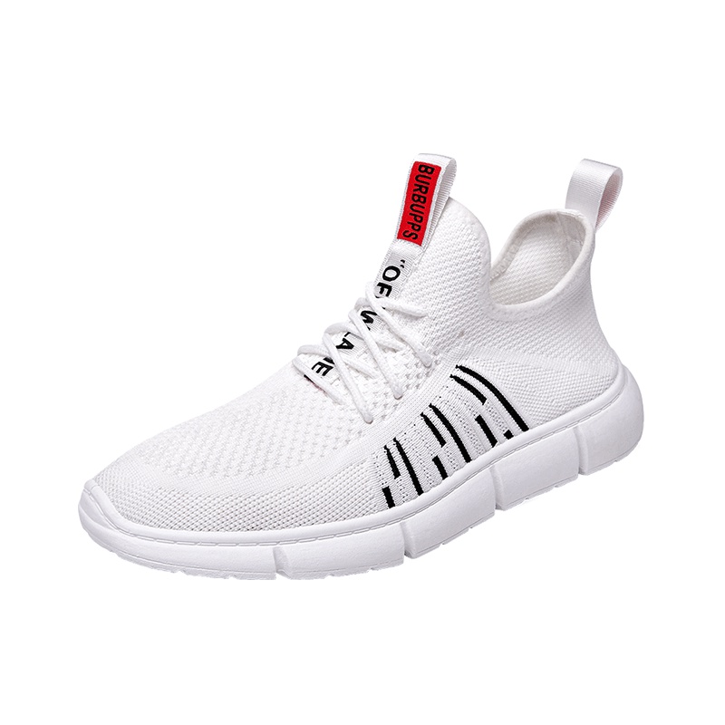 Burbupps/法国芭步仕夏季新款透气网面运动鞋轻薄套脚舒适跑步小白鞋
