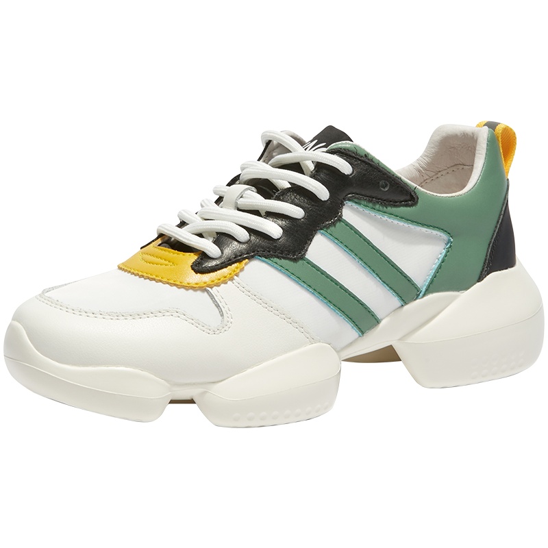 Hotwind热风小清新女士时尚休闲鞋中跟系带老爹鞋H42W9144