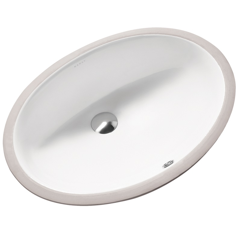 科勒旗下品牌卡丽台盆椭圆形台下洗脸盆嵌入式洗手盆洗面盆洗手池 18799T-M-WK