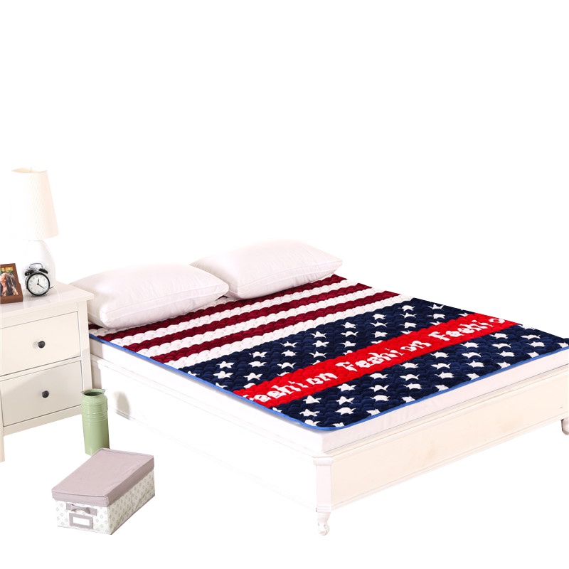 北极绒(Bejirog)家纺 法莱绒可折叠床垫软垫珊瑚绒床褥褥子垫被双人家用宿舍加厚垫子保护垫薄款