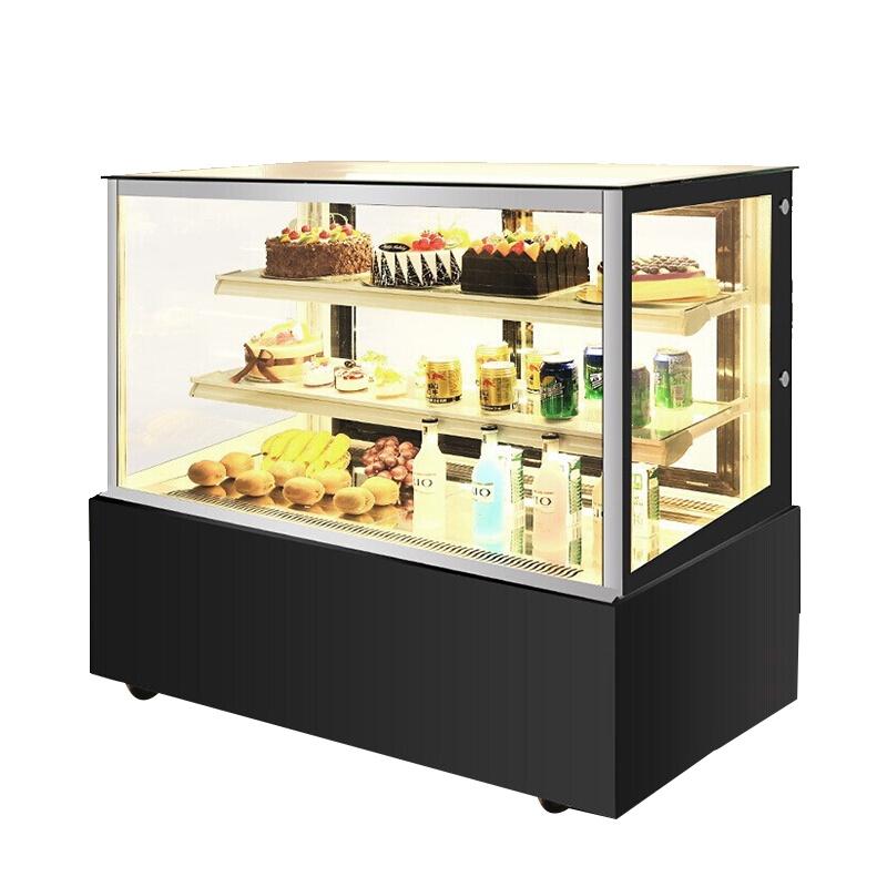 乐创（lecon）YM-FLZG-18展 示 柜（(黑色 直角1.8*70*120 落地式)