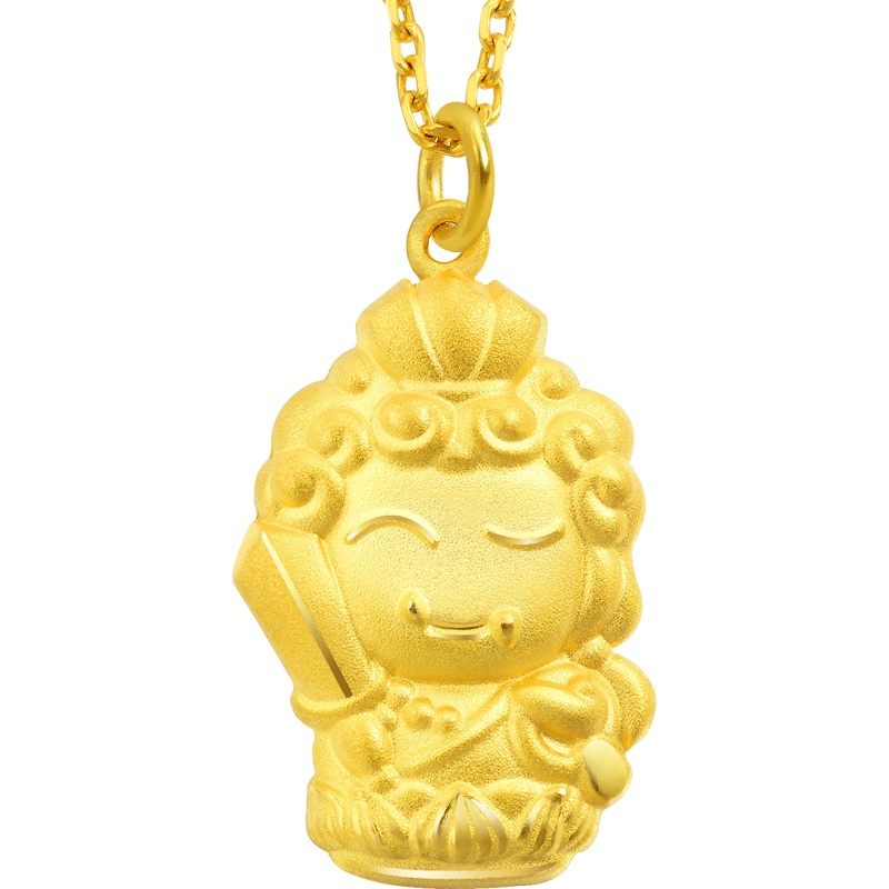 周生生(CHOWSANGSANG) 黄金(足金)不动尊菩萨(建议生肖鸡佩戴)吊坠89236P 计价