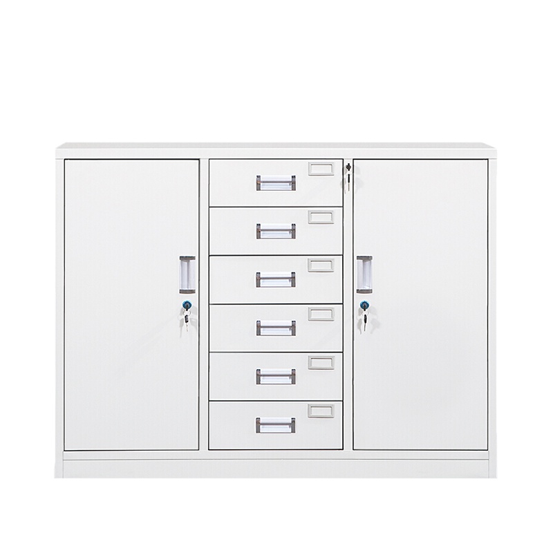 匡大 文件柜铁皮柜办公资料档案柜宽中六斗矮柜