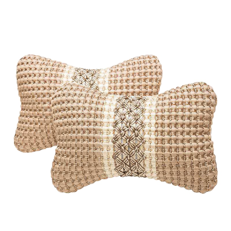 汽车冰丝头枕靠枕车用颈枕座椅颈椎枕头一对护颈枕车内饰品用品