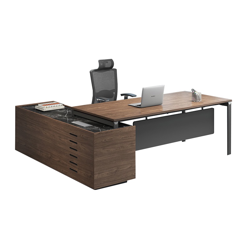 匡大 办公桌钢木办公桌带左右副柜 经理桌2.1米台班桌