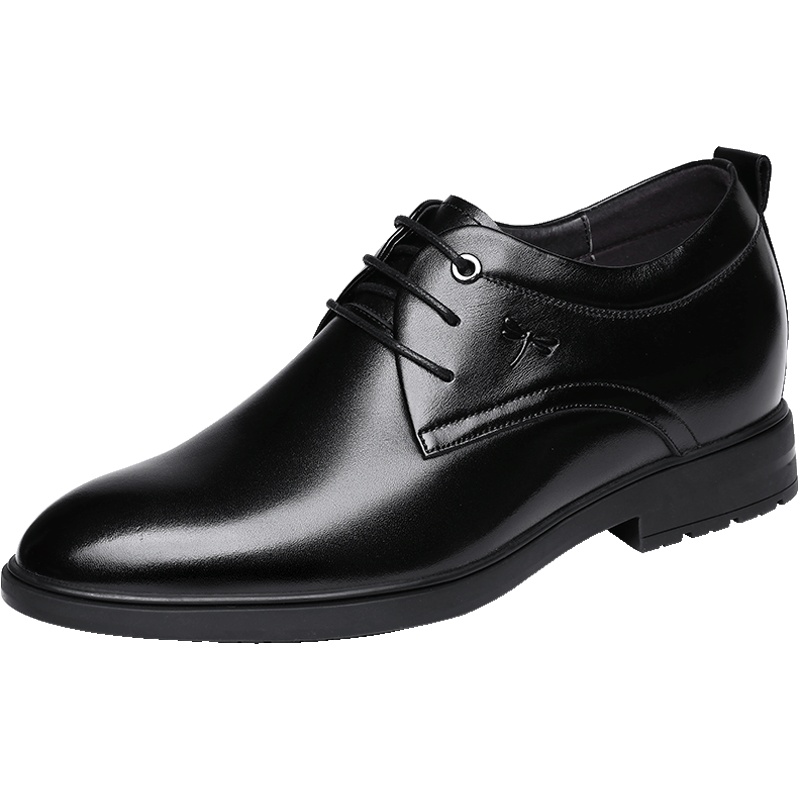 红蜻蜓秋季新款内增高男鞋商务正装隐形增高鞋真皮皮鞋潮