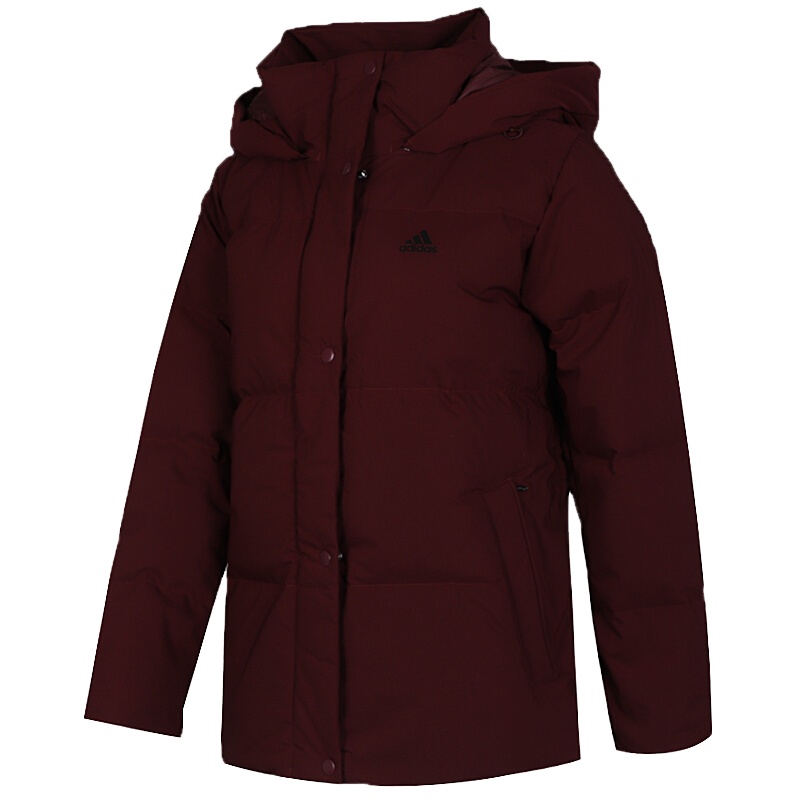 adidas阿迪达斯羽绒服女 2019新款户外保暖防风训练休闲连帽羽绒夹克外套上衣运动羽绒服EH3990 C