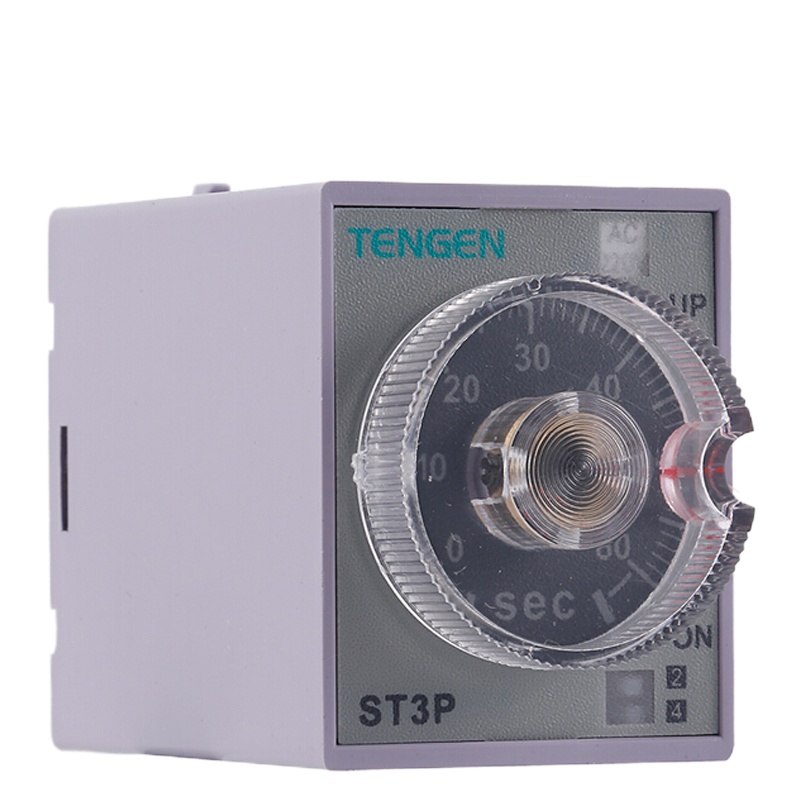 天正电气ST3P 导轨安装式 220VAC 5A(5…60)s/10min/60min/6h 2C/O时间继电器