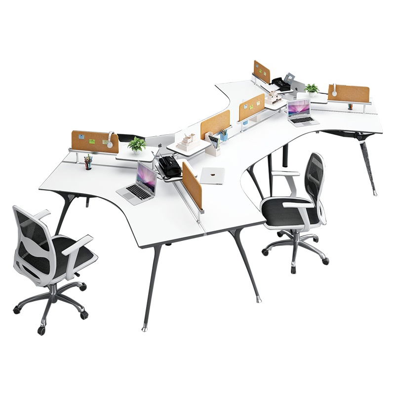 钜晟 办公桌1.0米六人位屏风职员桌电脑桌JS-GZ1006