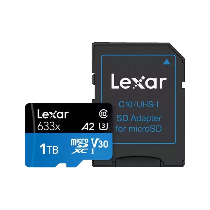 雷克沙(Lexar)1TB TF卡633X 高速U3 A2读100MB/s写70MB/s手机内存卡存储卡