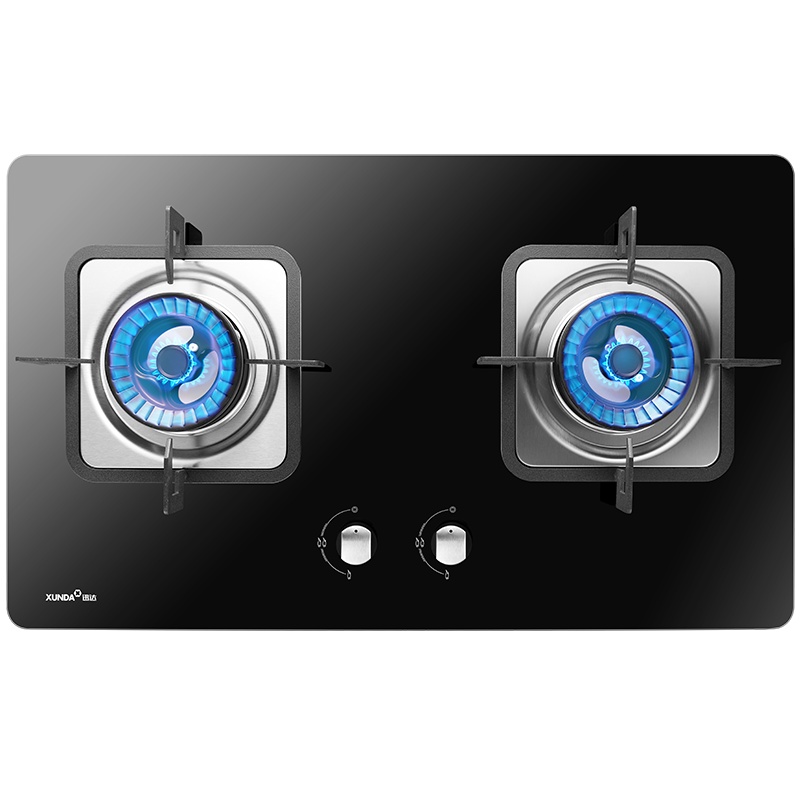 迅达新品Q3猛火燃气灶煤气灶双灶家用钢化玻璃灶大火力嵌入式天然气炉灶灶台灶具官方旗舰店(液化气)