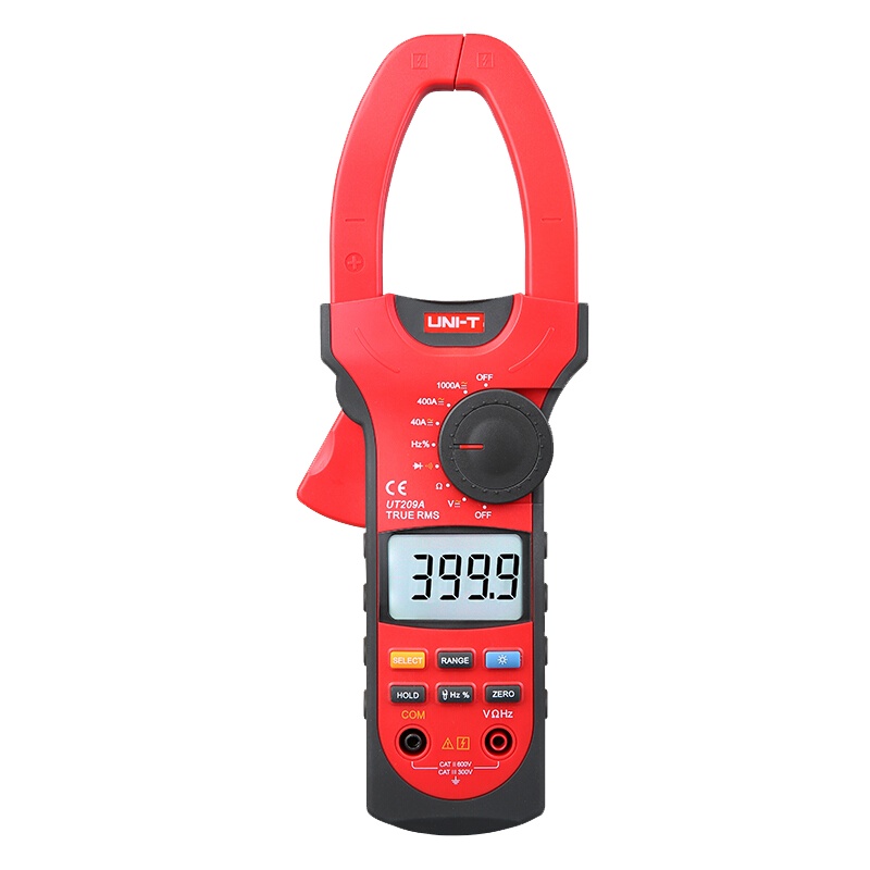 优利德(UNI-T) 1000A数字交直流钳形表 钳型万用表 UT209A 1个