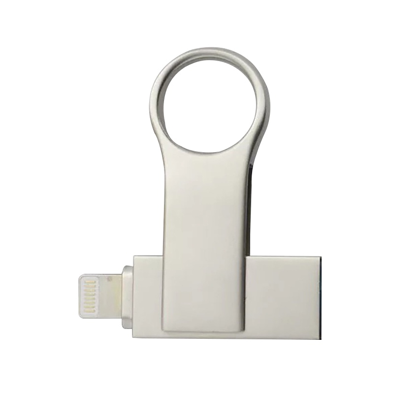 波格朗(POGLIAR)圆环旋转适用于苹果手机电脑双用手机U盘OTG金属壳USB内存扩展便携多功能u盘