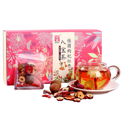 溢香醇桂圆枸杞红枣茶八宝水果茶女菊花玫瑰花茶盒装袋装