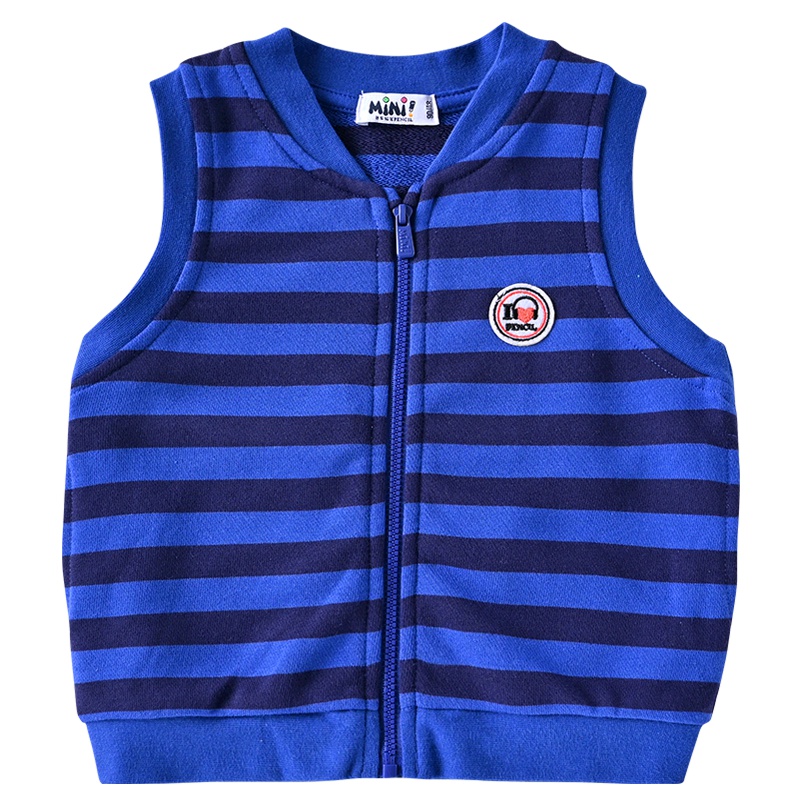 铅笔俱乐部童装2019秋装新款男童背心小男童宝宝外套儿童条纹马甲