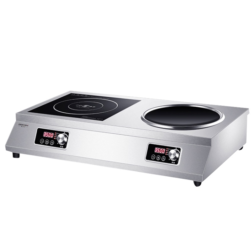 德玛仕DEMASHI 商用电磁炉 3500W大功率平面凹面电磁炉 台式多眼多头煲仔炉灶爆炒 一平一凹IH-TC-70A2