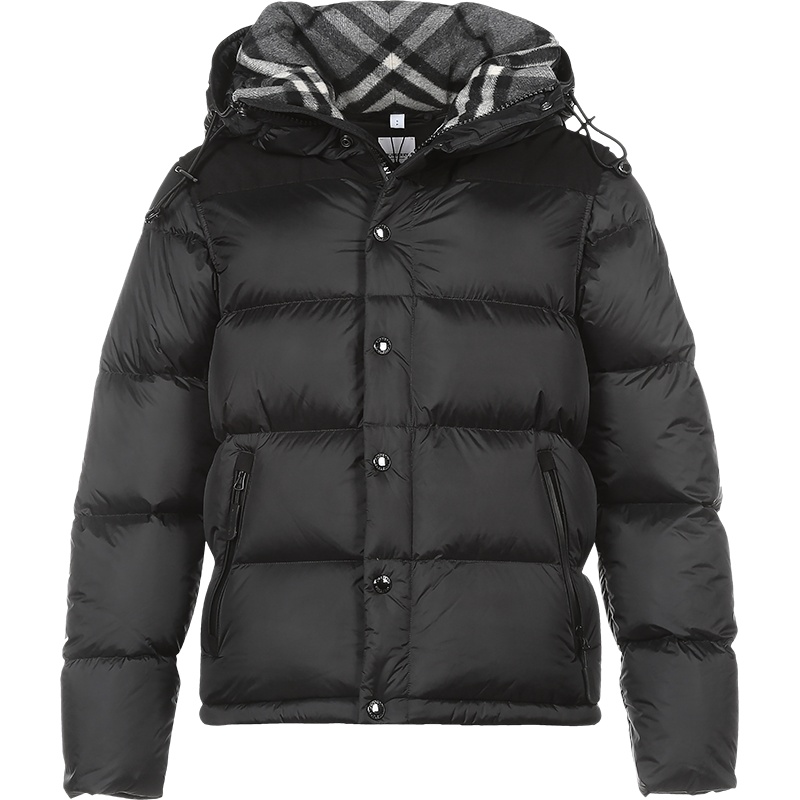 BURBERRY 博柏利 男款 聚酰胺鹅绒可拆卸衣袖连帽羽绒服羽绒马甲 80187311