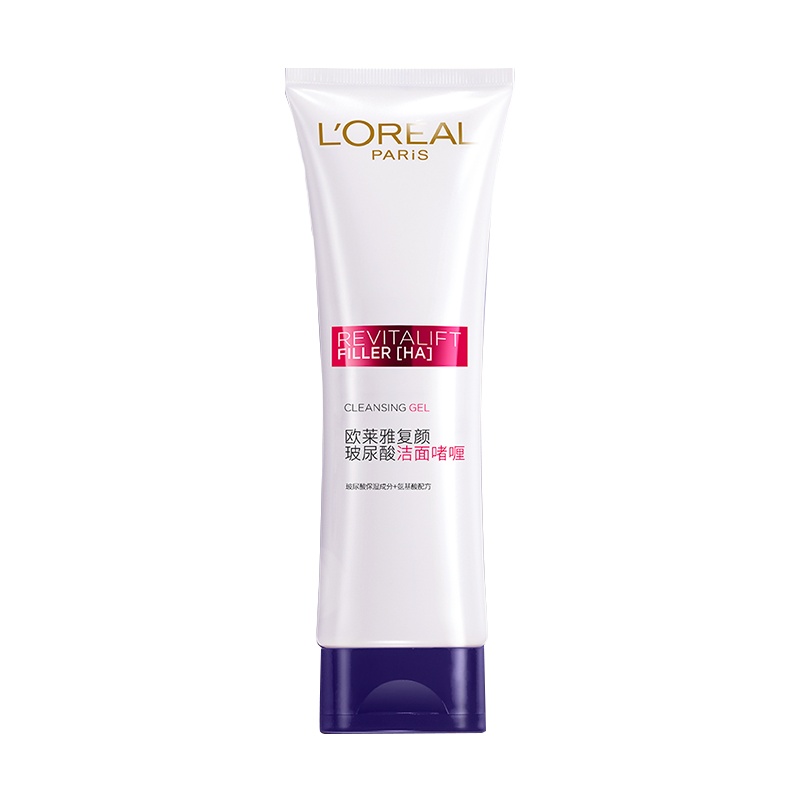 欧莱雅复颜玻尿酸洁面啫喱125ml 氨基酸洗面奶敏肌可用抗皱清洁