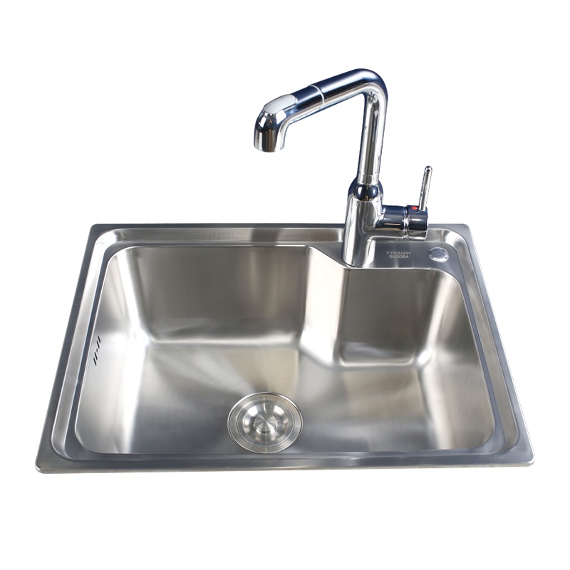 法恩莎卫浴旗舰不锈钢加厚厨房洗碗池单个水槽洗菜盆洗碗池FE32033-34-35单水槽