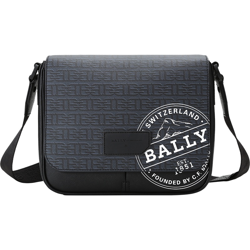 BALLY 巴利 男士 涂层帆布单肩斜挎包SURIER SBC