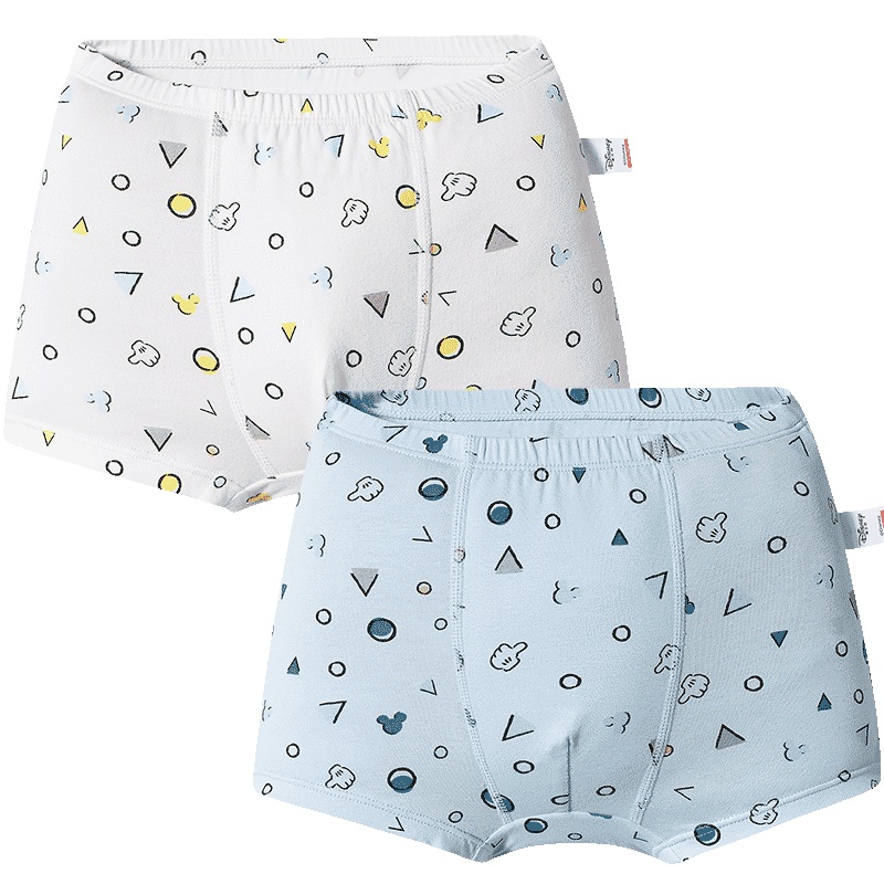 三枪迪士尼舒肤弹力棉男童平脚裤(两枚装)