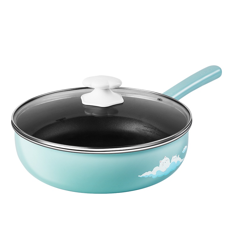 爱仕达炒锅CL28A15WG家用不粘锅少油烟电磁炉燃气灶锅具