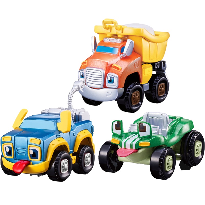 奥迪双钻机灵宠物车玩具套装阿宝小刚儿童趣味惯性男孩反斗车玩具