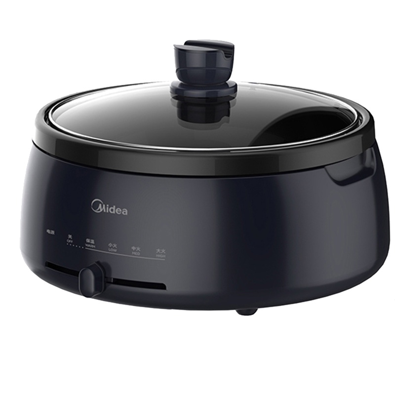 美的(Midea) 电火锅MC-DY28P151B 可拆洗锅身 家用多功能电煮锅不粘电热锅 4L容量T